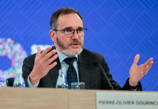 Pierre-Olivier Gourinchas, le chef-économiste du FMI, lors de la présentation du rapport économique, Washington, 14 avril 2026