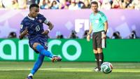 Kylian Mbappe transforme son penlaty lors de la victoire des Bleus en 16e de finale de la Coupe du monde contre le Paraguay, le 4 juillet 2026 à Philadelphie