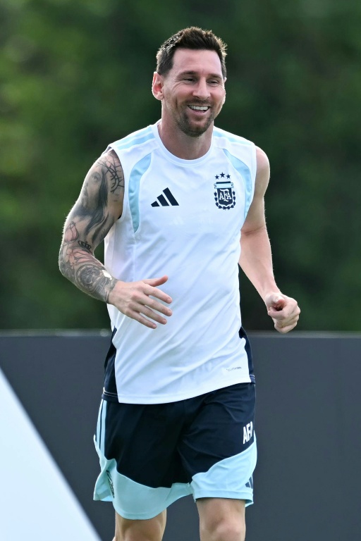 L'attaquant argentin Lionel Messi, participe à une séance avec sa sélection au centre d'entraînement de l'Inter Miami, à Fort Lauderdale, le 2 juillet 2026