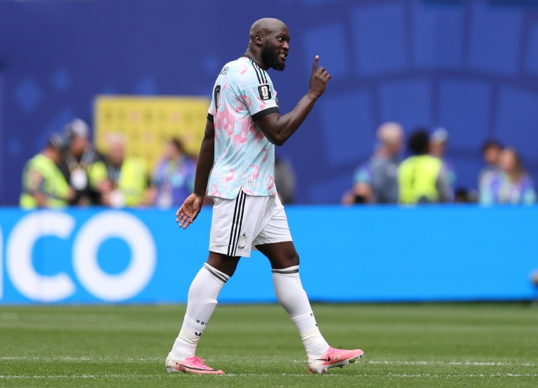 Romelu Lukaku, l'attaquant de la Belgique, après avoir marqué le premier but de son équipe lors du seizième de finale du Mondial-2026 contre le Sénégal, à Seattle, le 1er juillet 2026