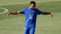L'attaquant français Kylian Mbappé participe à une séance d'entraînement à l'université Bentley de Waltham, près de Boston, le 20 juin 2026