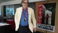 Jean-François Leroy, directeur et fondateur du festival de photo "Visa pour l'Image", lors de la 31e édition du festival à Perpignan, le 5 septembre 2019 dans les Pyrénées-Orientales