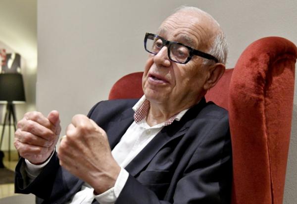 Le sociologue suisse Jean Ziegler, le 2 avril 2019 à Vienne, en Autriche