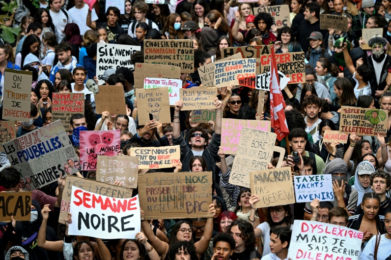 Manifestation de lycénes à Marseille, le 8 octobre 2026