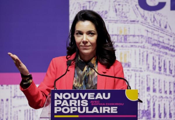 La candidate de La France Insoumise aux municipales à Paris, Sophia Chikirou, le 30 janvier 2026 à Paris