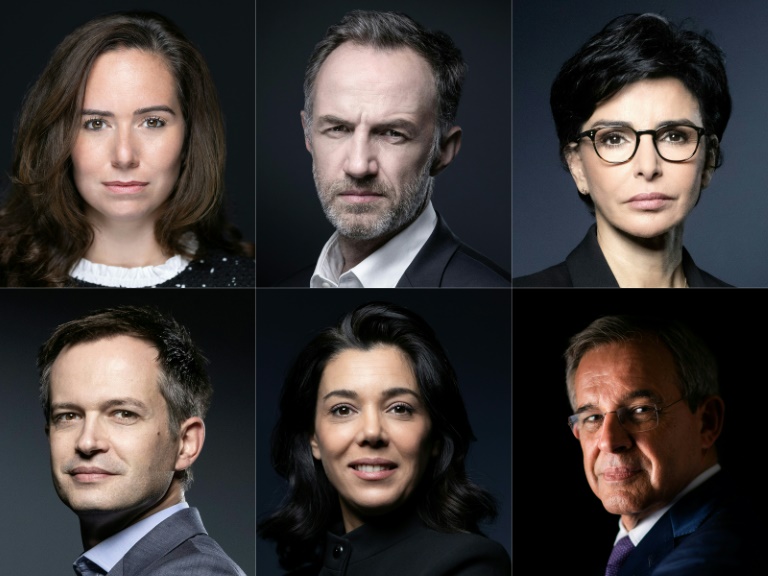 Montage photo des six candidats aux municipales à Paris réalisé le 8 janvier 2026