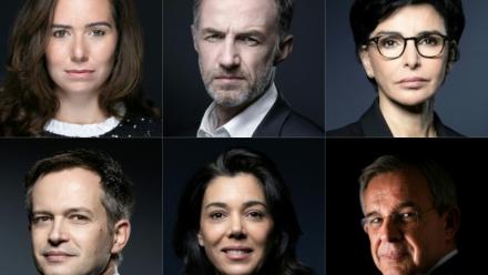 Montage photo des six candidats aux municipales à Paris réalisé le 8 janvier 2026