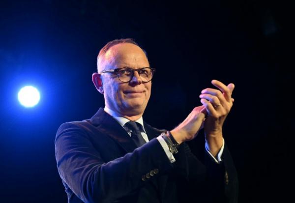 Le maire du Havre et candidat du parti Horizons, Édouard Philippe, lors d'un meeting à quatre jours du premier tour des élections municipales au Havre, le 11 mars 2026