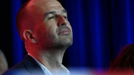 Le coordinateur national de LFI, Manuel Bompard, le 7 mars 2026 à Marseille 