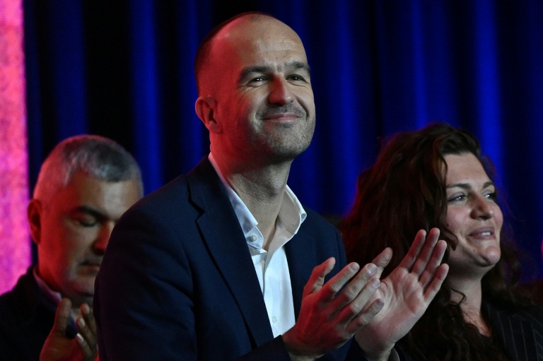 Manuel Bompard à Marseille, après les résulats du 1er tour des élections municipales, le 15 mars 2026