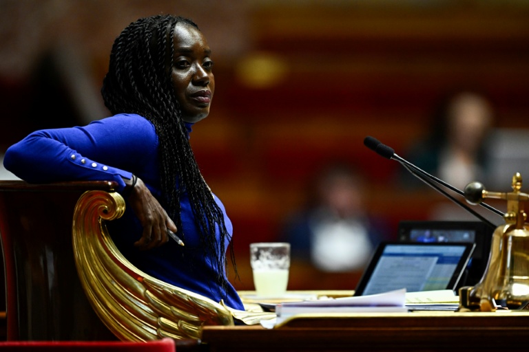 Nadège Abomangoli à l'Assemblée nationale, à Paris le 24 octobte 2024