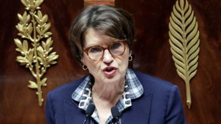 La ministre de l'Agriculture Annie Genevard, le 11 février 2026 à l'Assemblée nationale, à Paris