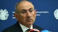 Le Premier ministre arménien Nikol Pachinian lors d'une conférence de presse à Erevan le 28 mai 2026