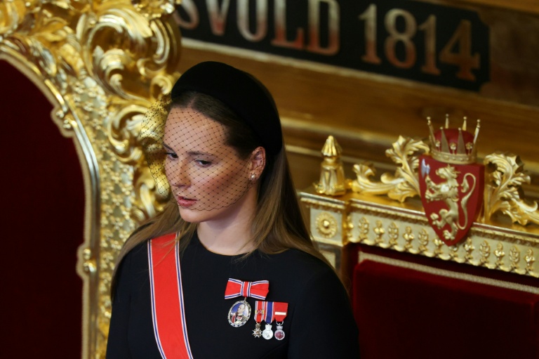 La princesse héritière Ingrid Alexandra de Norvège lors d'une cérémonie organisée dans la salle principale du Storting, à Oslo, le 1er septembre 2026