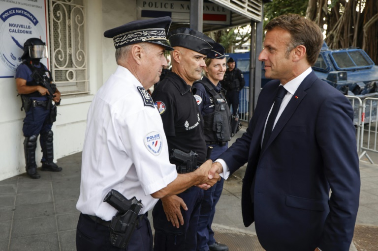 Emmanuel Macron à Nouméa en Nouvelle-Calédonie le 23 mai 2024