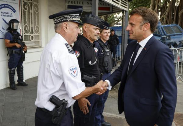 Emmanuel Macron à Nouméa en Nouvelle-Calédonie le 23 mai 2024