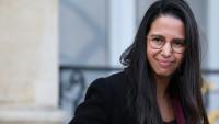 La ministre des Outre-mer, Naïma Moutchou  à sa sortie de l'Elysée le 22 octobre 2025
