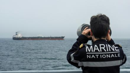 Le Tagor, arraisonné par la France le 31 mai - photo fournie par la Marine nationale le 1er juin 2026