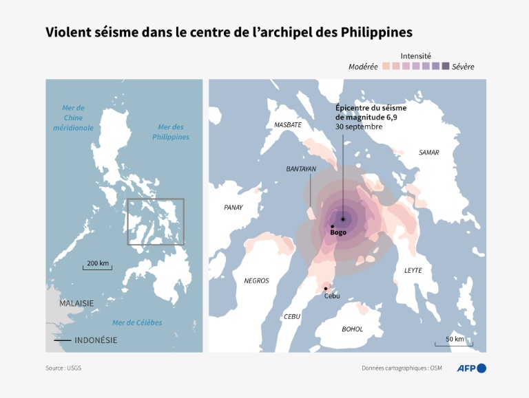 Violent séisme dans le centre de l'archipel des Philippines