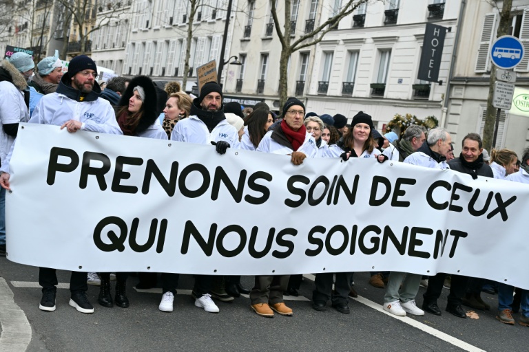 Manifestation de médecins libéraux contre une 