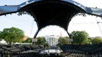 La structure construite pour accueillir les combats de MMA à la Maison Blanche, à Washington, le 11 juin 2026