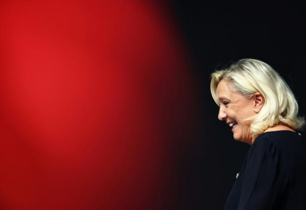 La candidate du Rassemblement national à la présidentielle, Marine Le Pen, le 12 octobre 2026 à Moissac