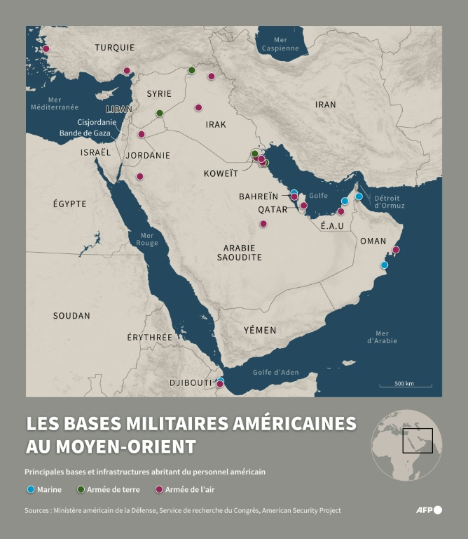 Les bases militaires américaines au Moyen-Orient