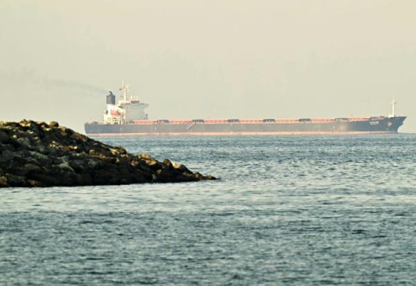 Un navire de transport de marchandises dans le détroit d'Ormuz le 25 février 2026
