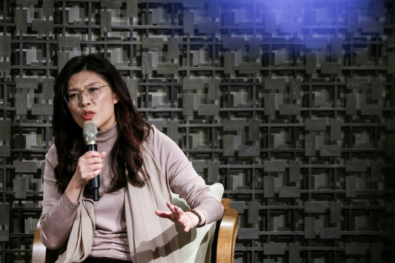 La cheffe du principal parti d'opposition taïwanais, le Kuomintang (KMT), Cheng Li-wun, à Taipei, le 23 mars 2026, à Taïwan