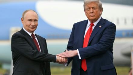 Vladimir Poutine et Donald Trump lors de leur rencontre du 15 août 2025 à Anchorage (Alaska, Etats-Unis)
