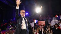 Le ministre de l'Intérieur Bruno Retailleau, candidat à la présidence de LR, en meeting à Boulogne-Billancourt (Hauts-de-Seine), le 11 mai 2025