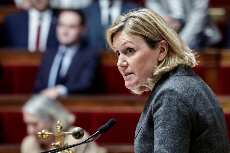 La présidente de l'Assemblée nationale Yaël Braun-Pivet, à Paris le 28 avril 2026