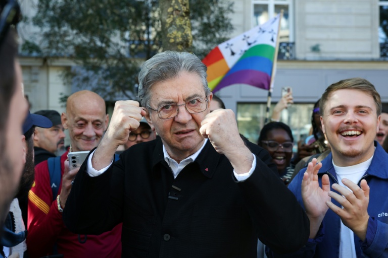 Le candidat LFI à la présidentielle, Jean-Luc Mélenchon, le 3 octobre 2026 à Paris