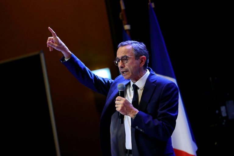 Bruno Retailleau, président des Républicains (LR) et candidat àla présidentielle de 2027, le 31 août 2026 à Boulogne-Billancourt, près de Paris