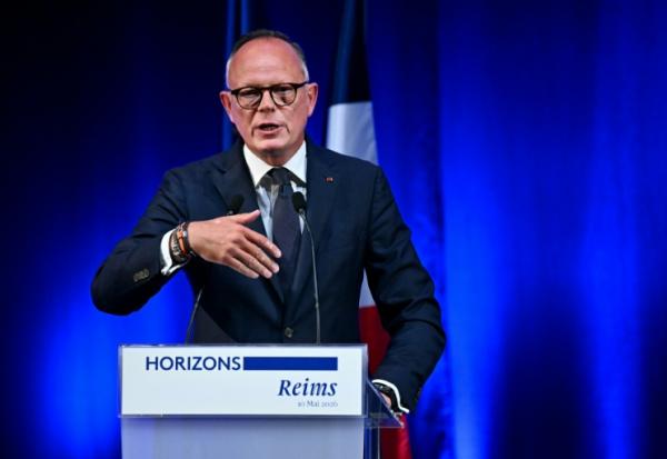 Le candidat du parti Horizons à la présidentielle Édouard Philippe à Reims le 10 mai 2026