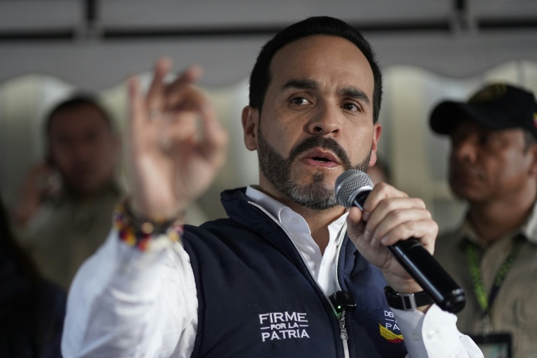 Le candidat à la présidence colombienne Abelardo de la Espriella, le 6 mai 2026 à Bogota