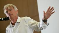 Le secrétaire national du Parti communiste Fabien Roussel, aux universités d'été du parti à Toulouse le 22 août 2026