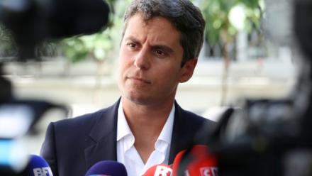 Le secrétaire général de Renaissance Gabriel Attal à Aulnay-sous-Bois, en Seine-Saint-Denis le 20 août 2026