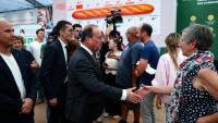 L'ancien président et actuel parlementaire François Hollande lors de sa visite dans une foire agricole à Châlons-en-Champagne, dans la Marne, le 3 septembre 2026