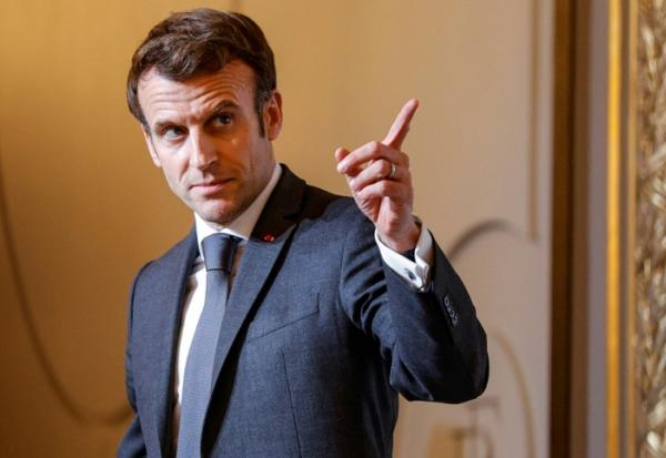 Emmanuel Macron à l'Elysée le 20 janvier 2022