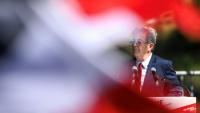 Jean-Luc Mélenchon lors de son discours de clôture des universités d'été de LFI, à Châteauneuf-sur-Isère, dans la Drôme, le 23 août 2026