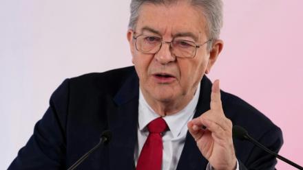 Le candidat Insoumis à l'élection présidentielle, Jean-Luc Mélenchon, à Paris le 28 octobre 2026