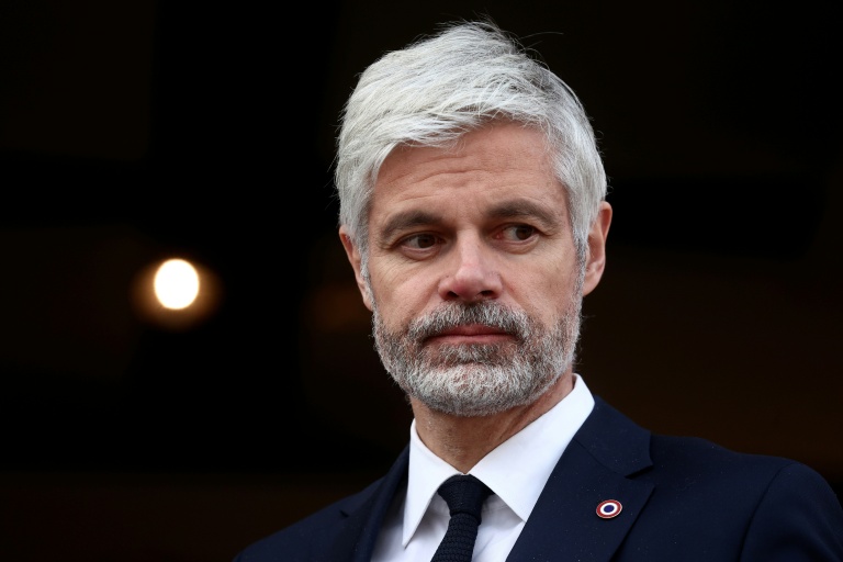 Le président du groupe LR à l'Assemblée Laurent Wauquiez le 23 février 2026 à Albertville