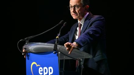 La candidat LR à la présidentielle, Bruno Retailleau, à Toulouse le 28 septembre 2026