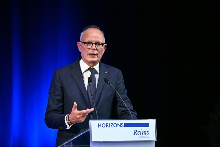 Edouard Philippe en meeting à Reims le 10 mai 2026