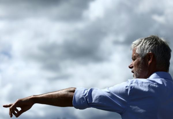 Laurent Wauquiez au Mont Mezenc près des Estables en Haute-Loire, le 30 août 2026