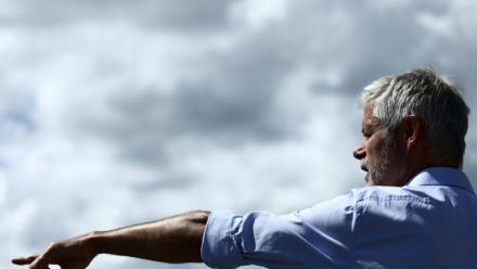 Laurent Wauquiez au Mont Mezenc près des Estables en Haute-Loire, le 30 août 2026