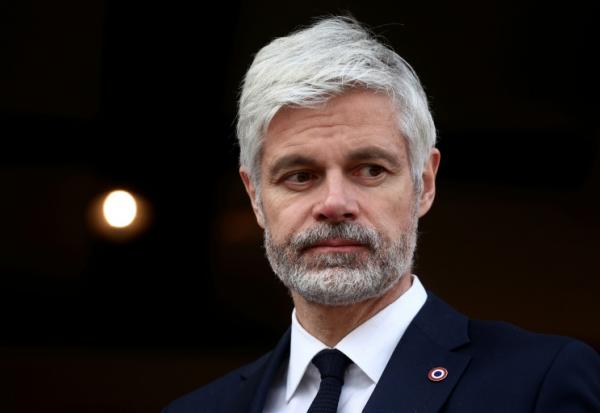 Le président du groupe LR à l'Assemblée nationale, Laurent Wauquiez, le 23 février 2026 à Albertville, en Savoie