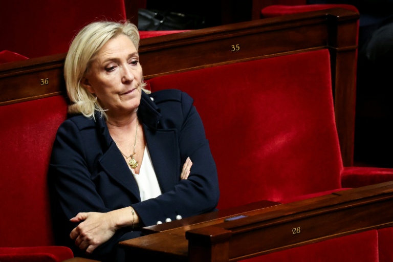 Marine Le Pen à l'Assemblée nationale le 15 octobre 2025, à Paris
