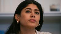 L'eurodéputée LFI Rima Hassan, le 3 avril 2026 à Paris